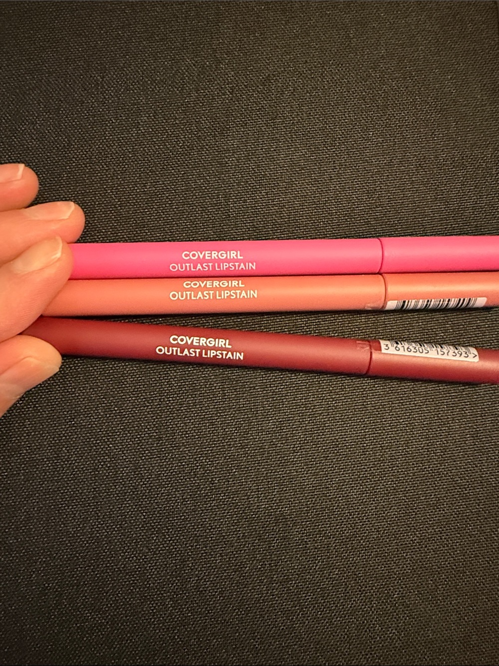 COVERGIRL Outlast Lipstain Set — Hot Pink, Peach, Berry